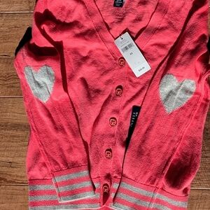 Adorable Girls Cardigan With Hearts